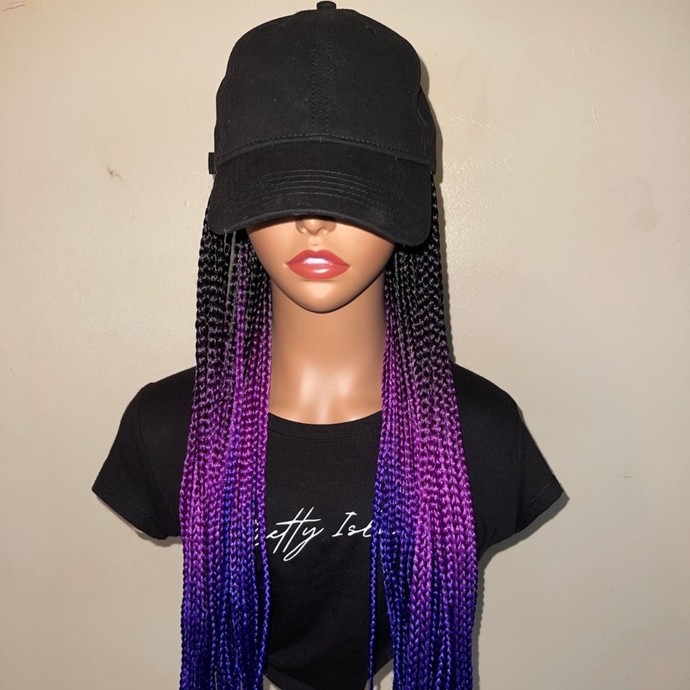 Wig Hat Purple